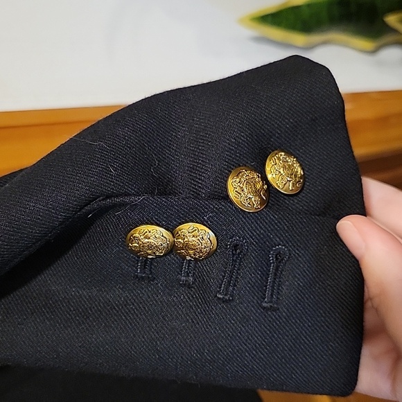 J.Crew Wool Black Schoolboy Blazer Sz 4 - Picture 6 of 7